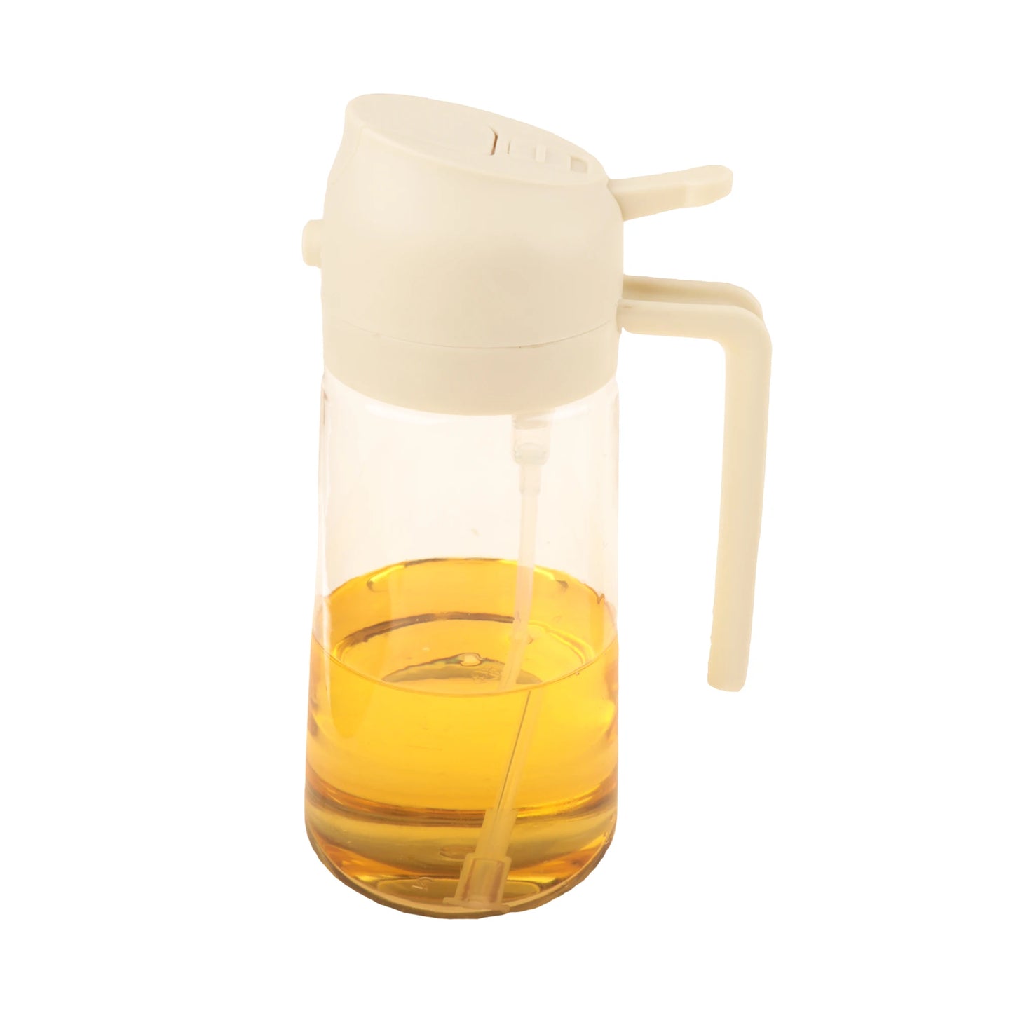 2 in 1 Olive Oil Dispenser and Sprayer – 16oz Bottle for Kitchen Use
