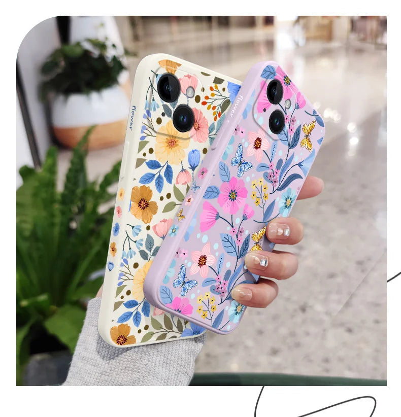 Miss Pattern Flower Phone Case  Stylish & Protective