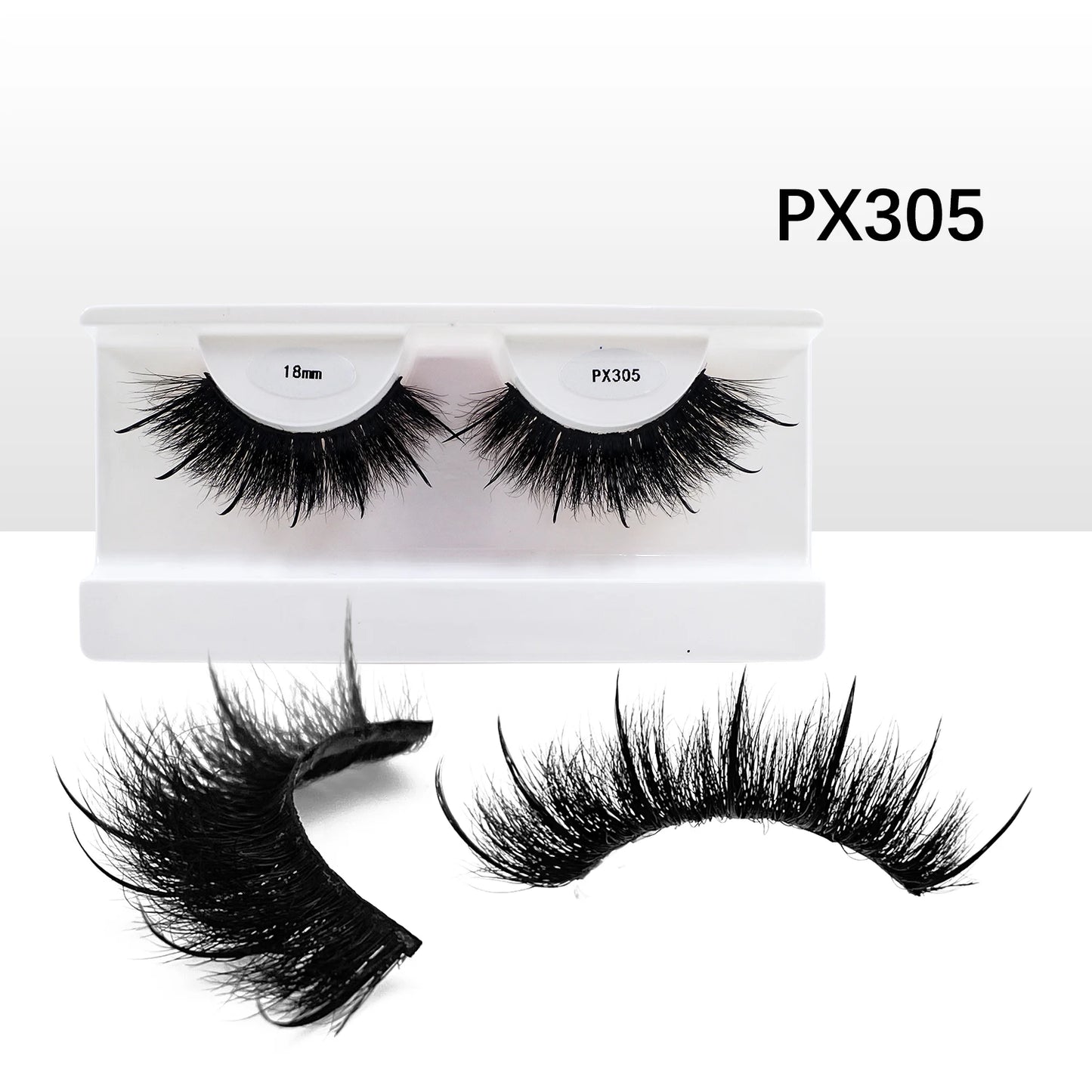 Full Strip Mink-Style Eyelashes – Reusable Synthetic Lash Extensions for Natural Look