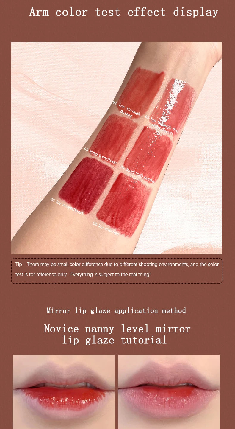 Long Lasting Lip Gloss – Moisturizing Waterproof Mirror Shine Lip Color