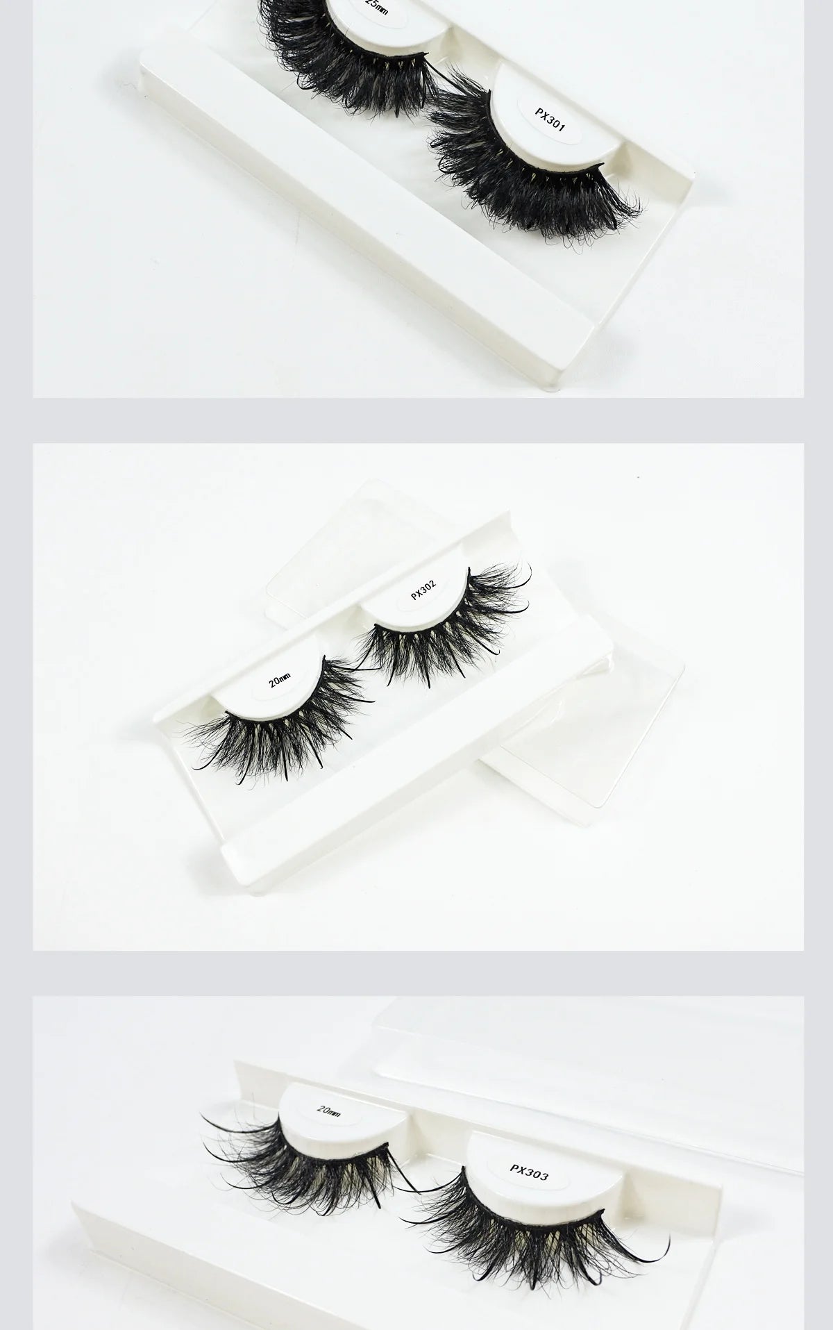 Full Strip Mink-Style Eyelashes – Reusable Synthetic Lash Extensions for Natural Look
