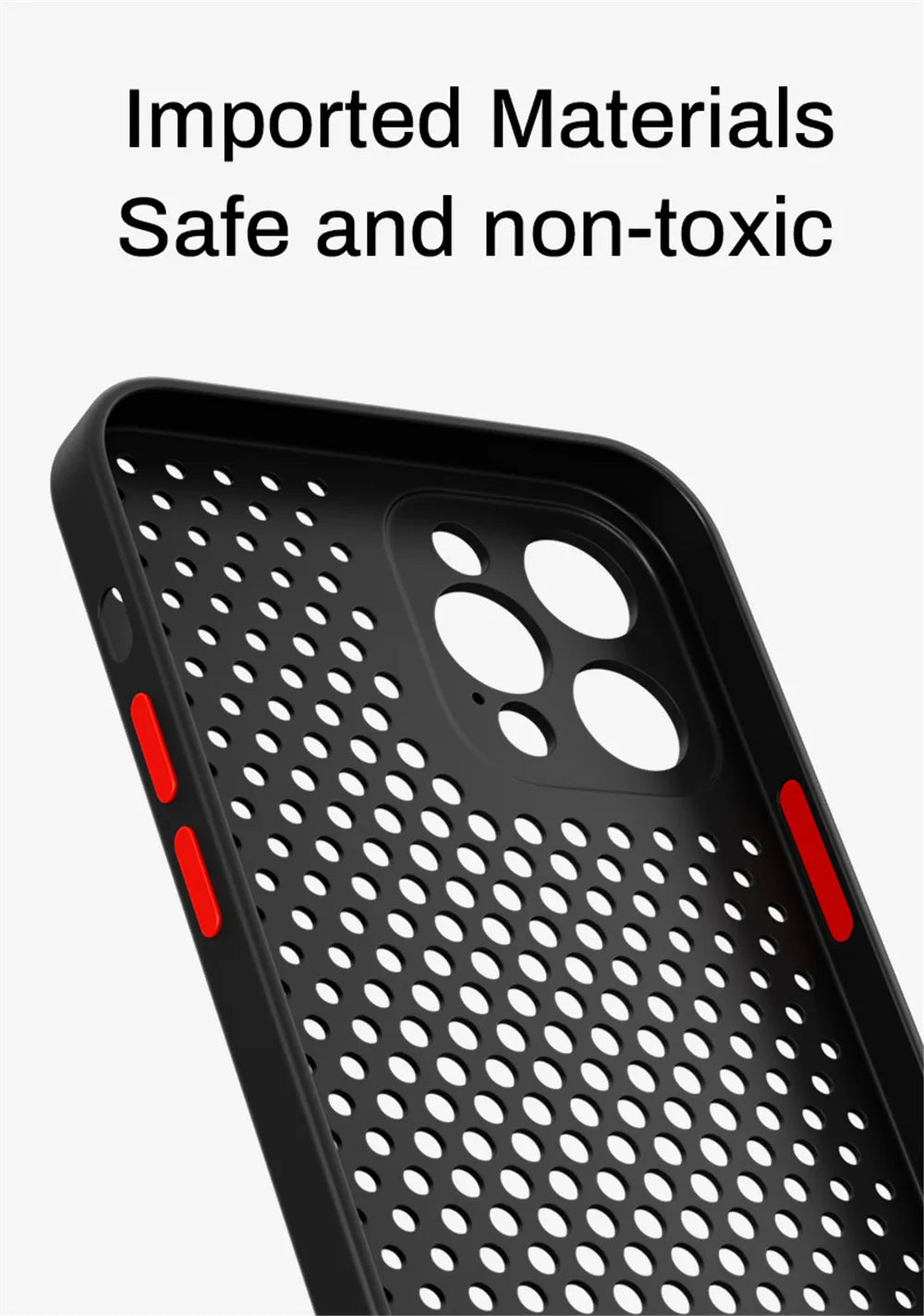 Breathable Cooling Silicone Protective Case for iPhone