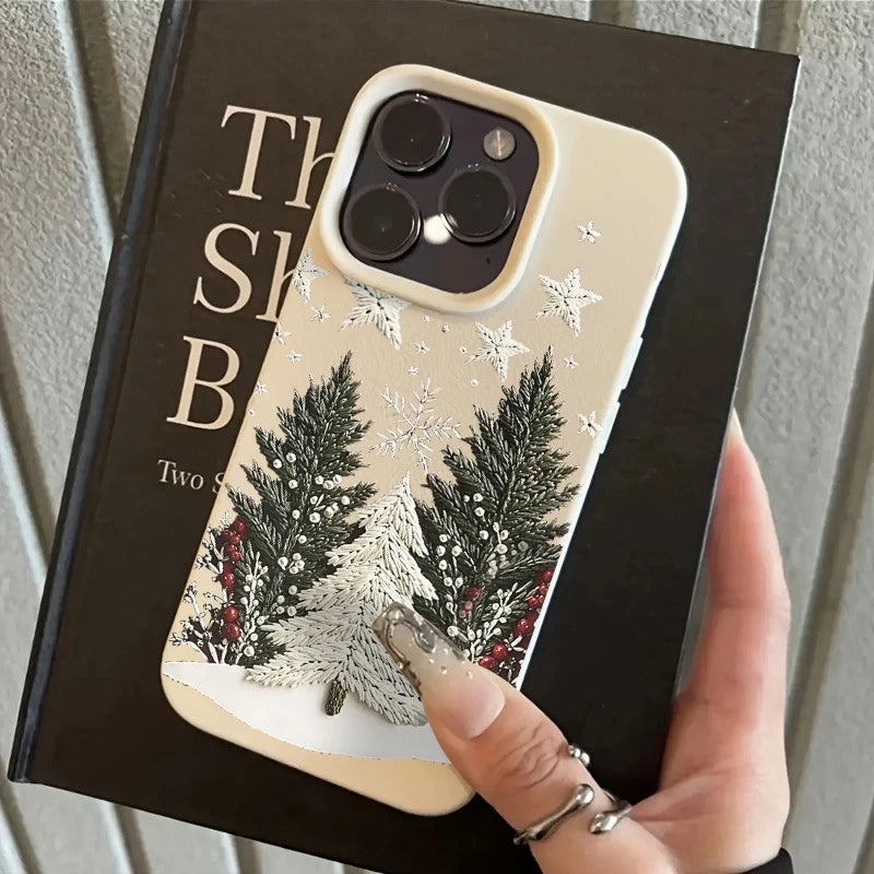 Christmas Tree Design Shockproof Silicone Phone Case for iPhone