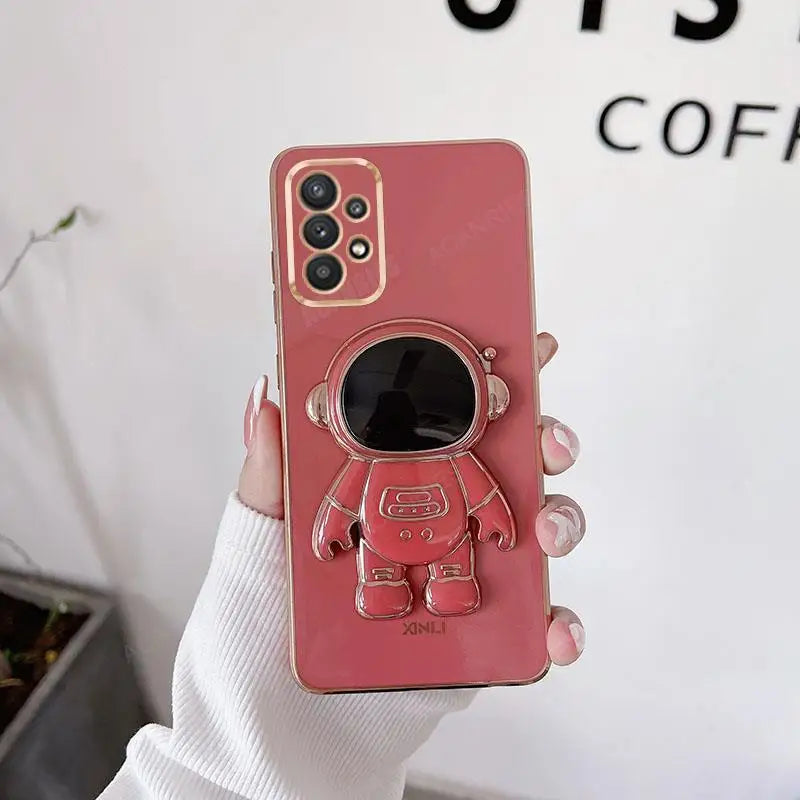 Astronaut Holder Plating Phone Case for Samsung Galaxy