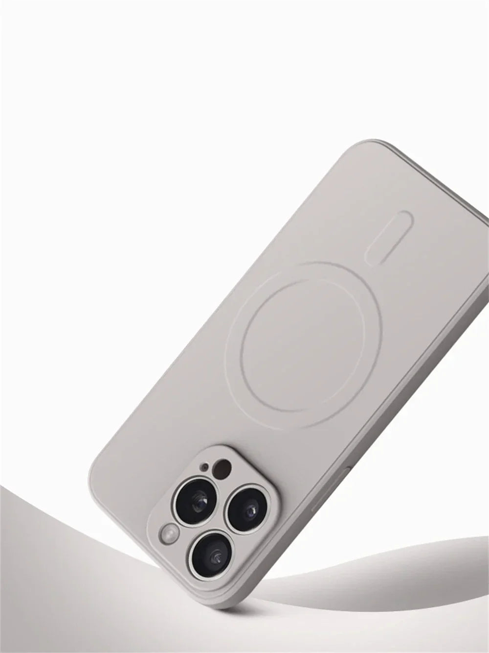 MagSafe-Compatible Liquid Silicone Case for iPhone – Soft Shockproof Cover