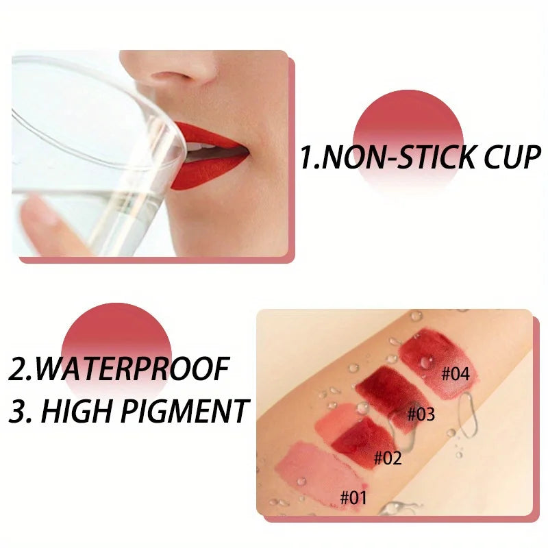 Matte Lip Tint – Peel-Off Color Liquid, Easy to Apply