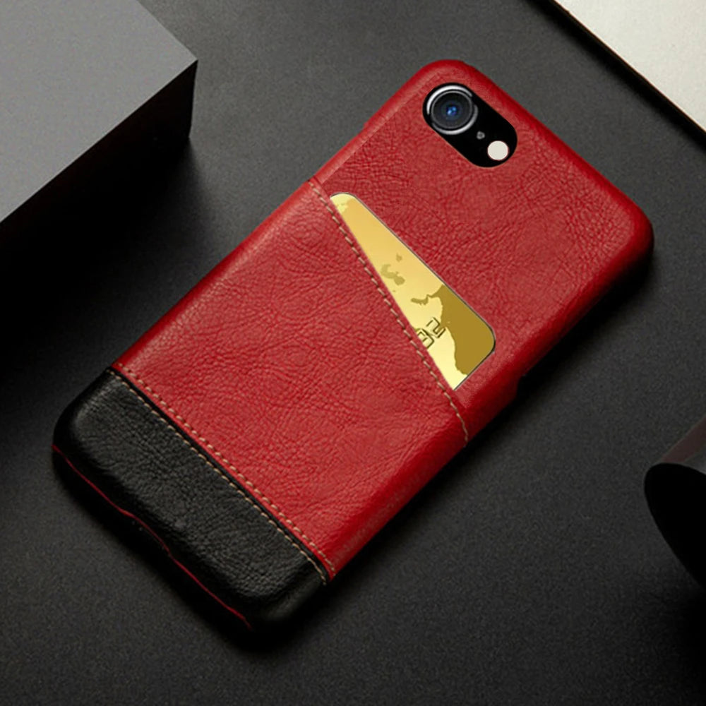 Leather Card Holder Case for iPhone SE