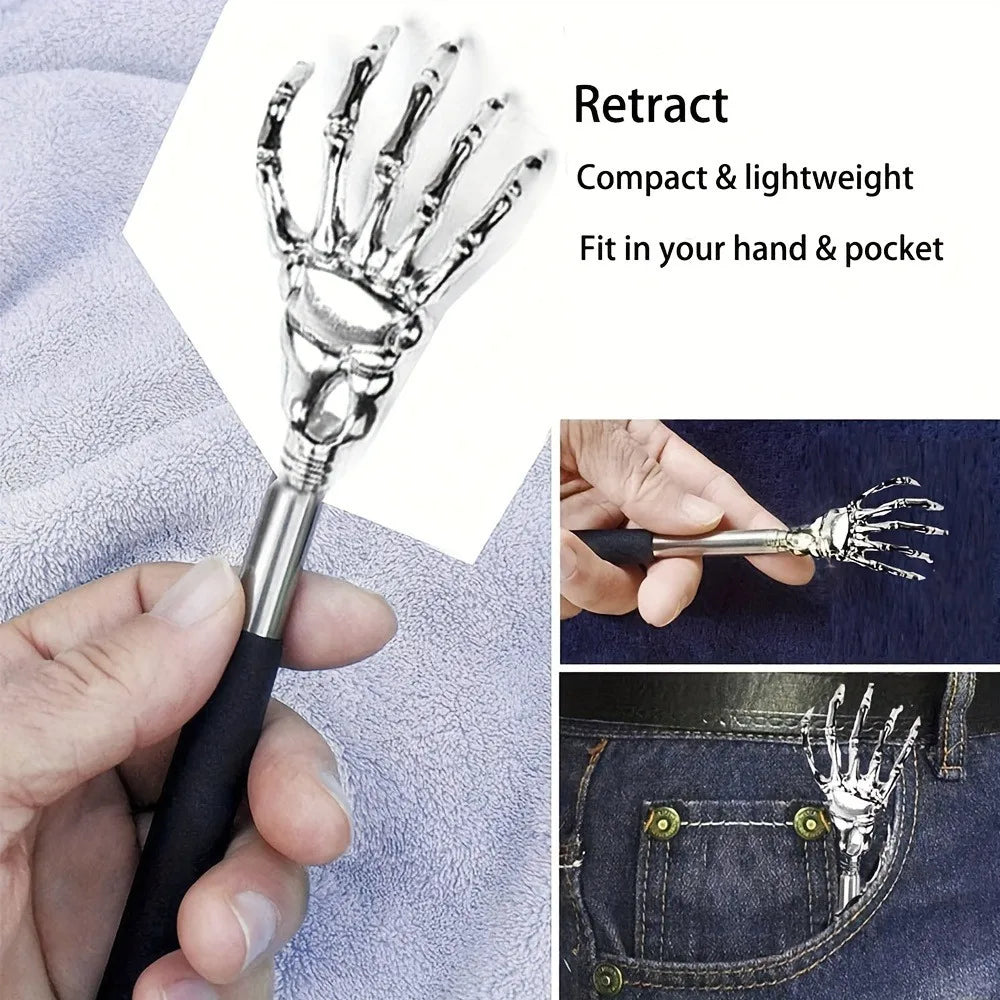 Portable Extendable Back Scratcher – Stainless Steel Telescopic Massager