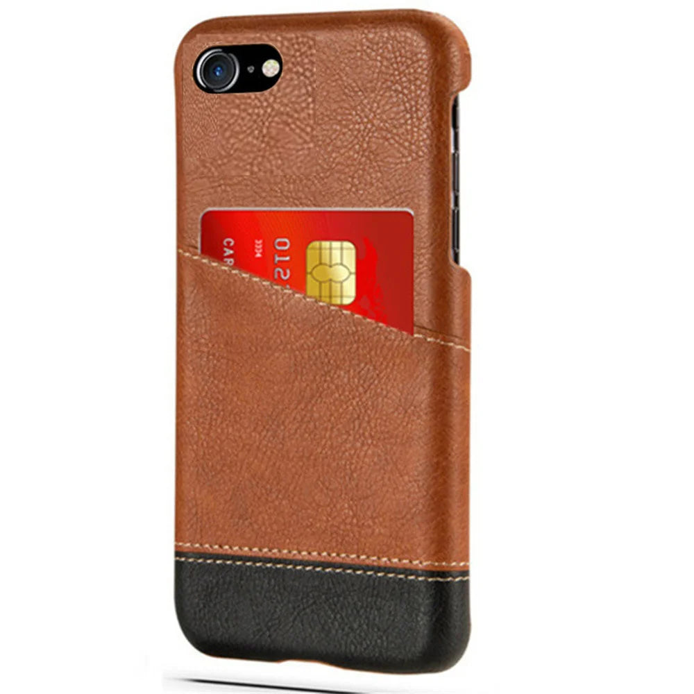 Leather Card Holder Case for iPhone SE