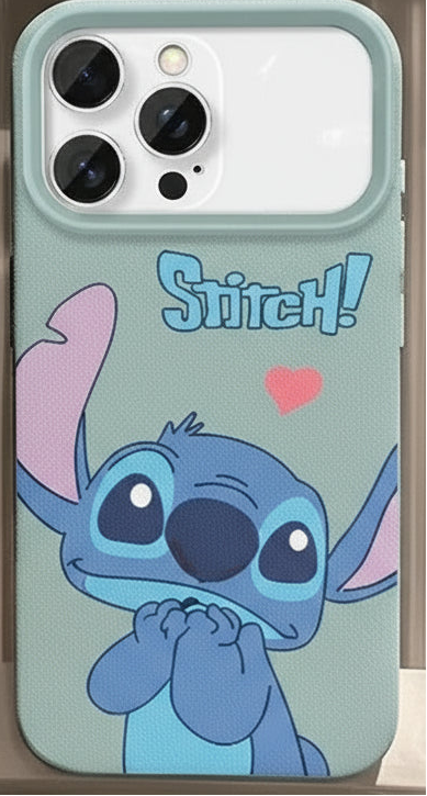 Cartoon Stitch Leather Protective Case for iPhone