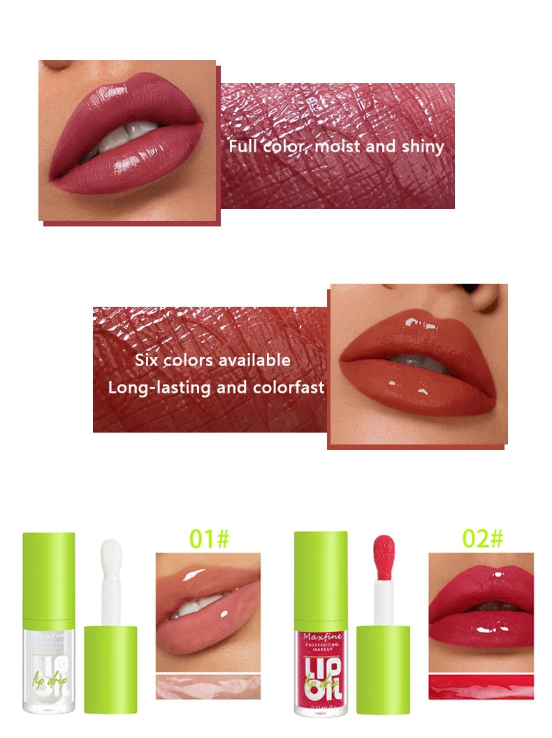 Moisturizing Lip Oil Gloss – Transparent Nourishing Lip Enhancer