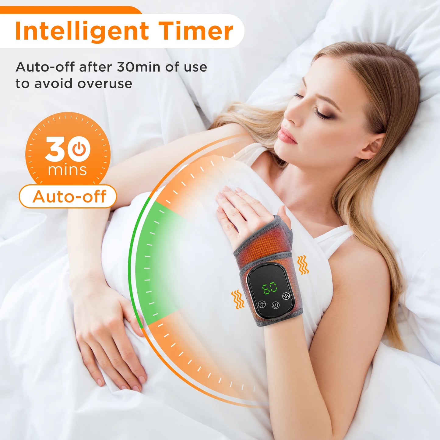 Electric Ankle & Wrist Massager – Hot Compress & Vibration Support