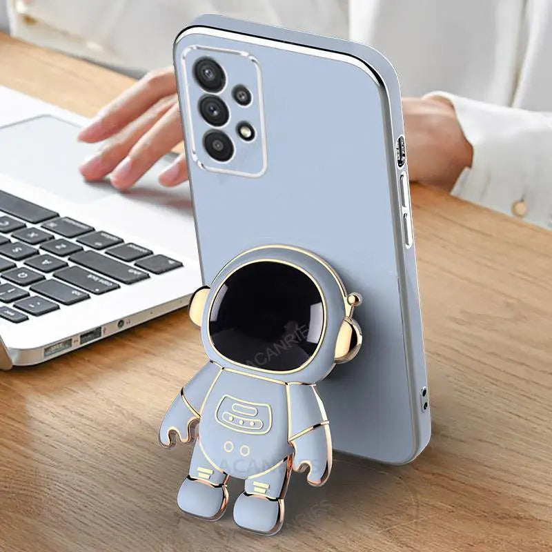 Astronaut Holder Plating Phone Case for Samsung Galaxy