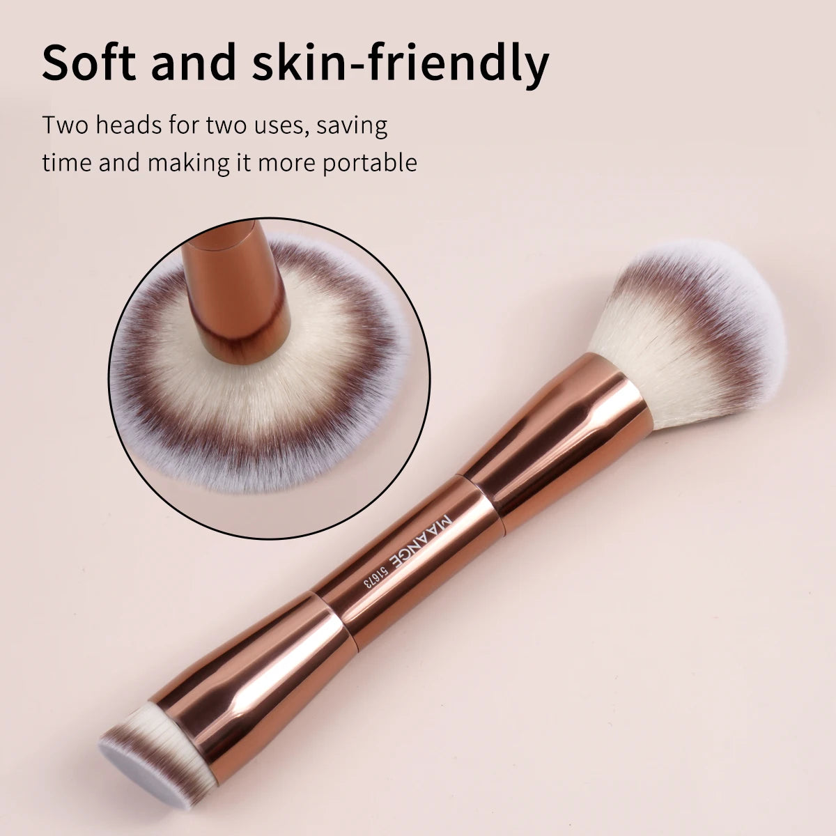 MAANGE Double-Head Makeup Brushes – Professional Beauty Tool for a Flawless Finish