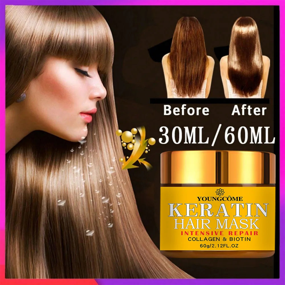 Keratin Hair Mask – Biotin & Collagen Treatment for Dry & Damaged Hair