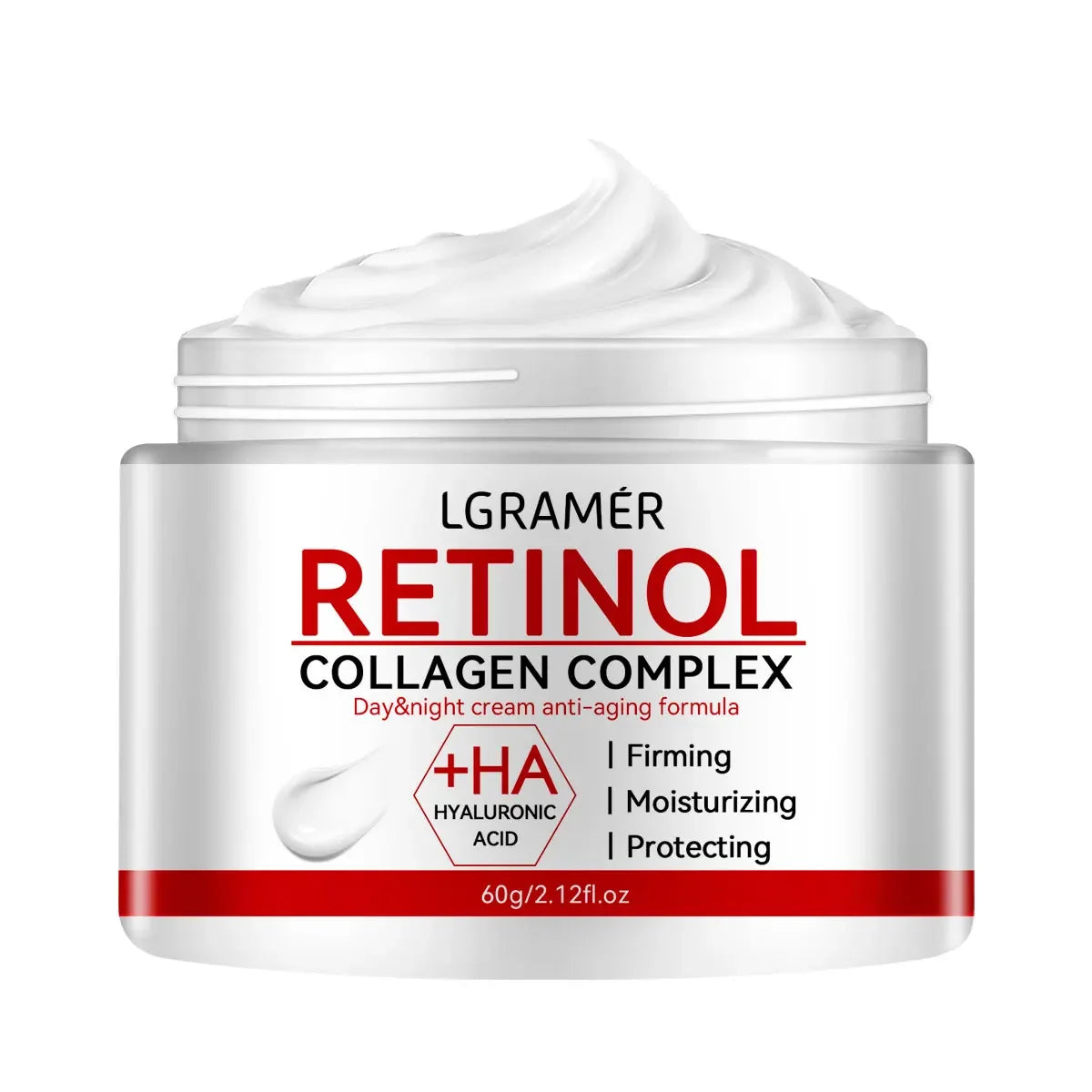 Retinol Collagen Cream – Anti-Aging Face Moisturizer with Hyaluronic Acid