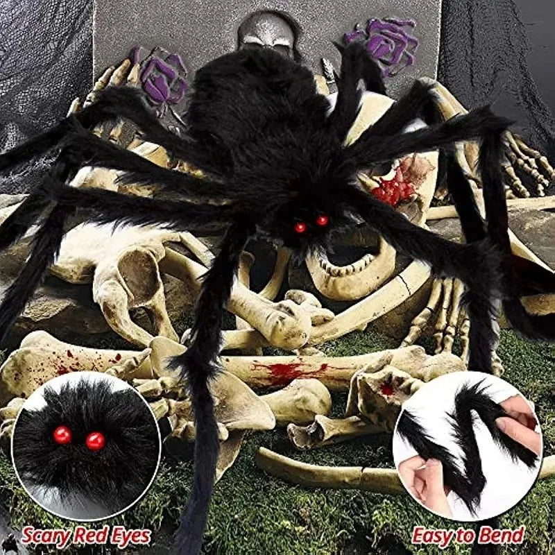 Giant Plush Spider Halloween Decoration – Realistic, Creepy, and Perfect for Indoor or Outdoor Use