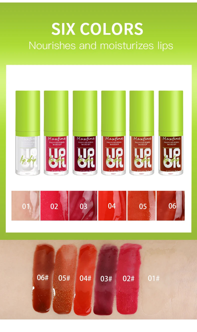 Moisturizing Lip Oil Gloss – Transparent Nourishing Lip Enhancer