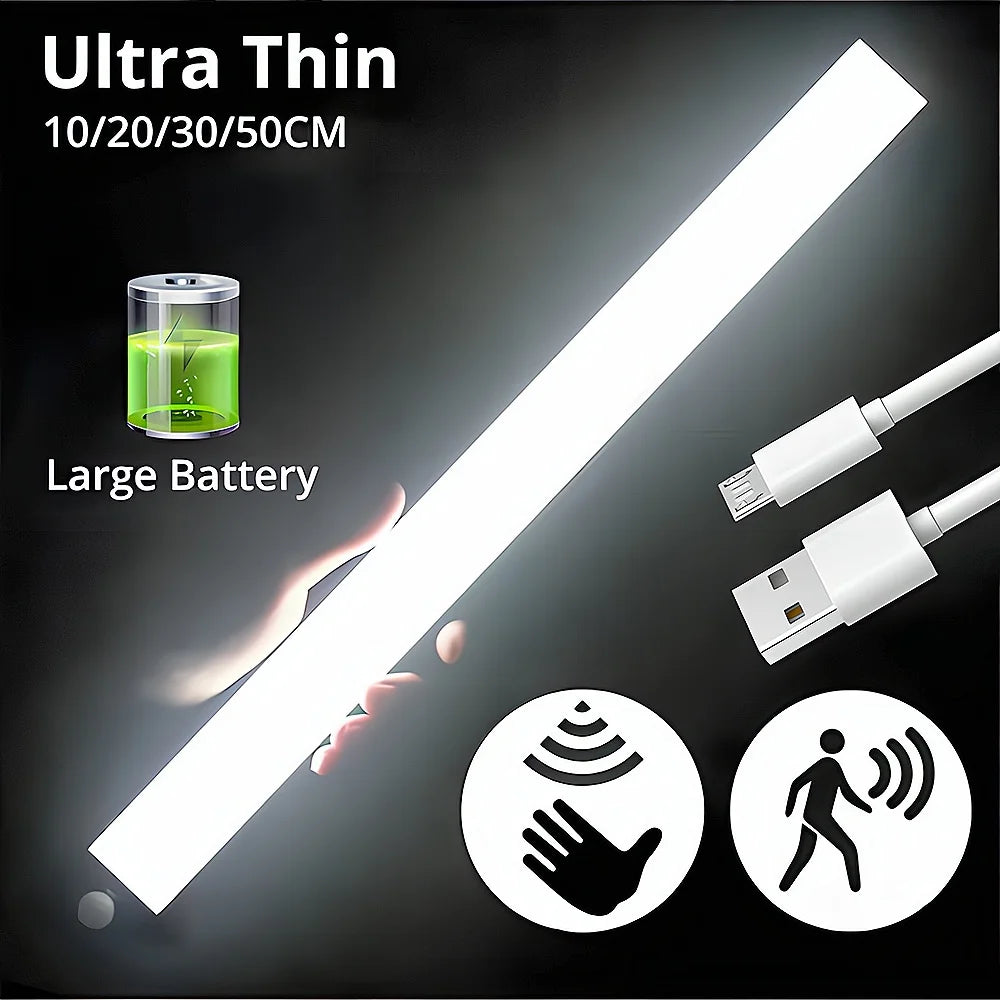 LED Motion Sensor Light – Wireless USB Rechargeable Magnetic Lamp for Closet & Home