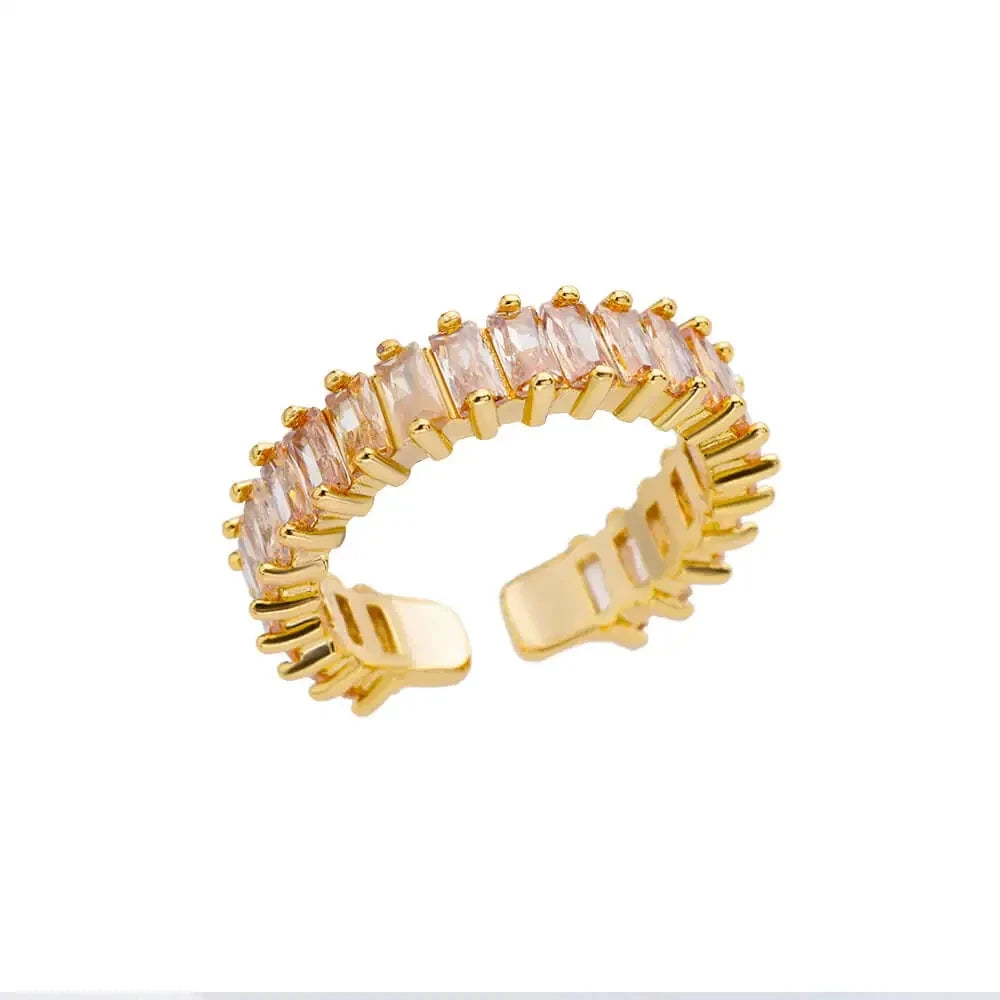 316L Stainless Steel Gold Rings – Luxury Adjustable Women’s Jewelry