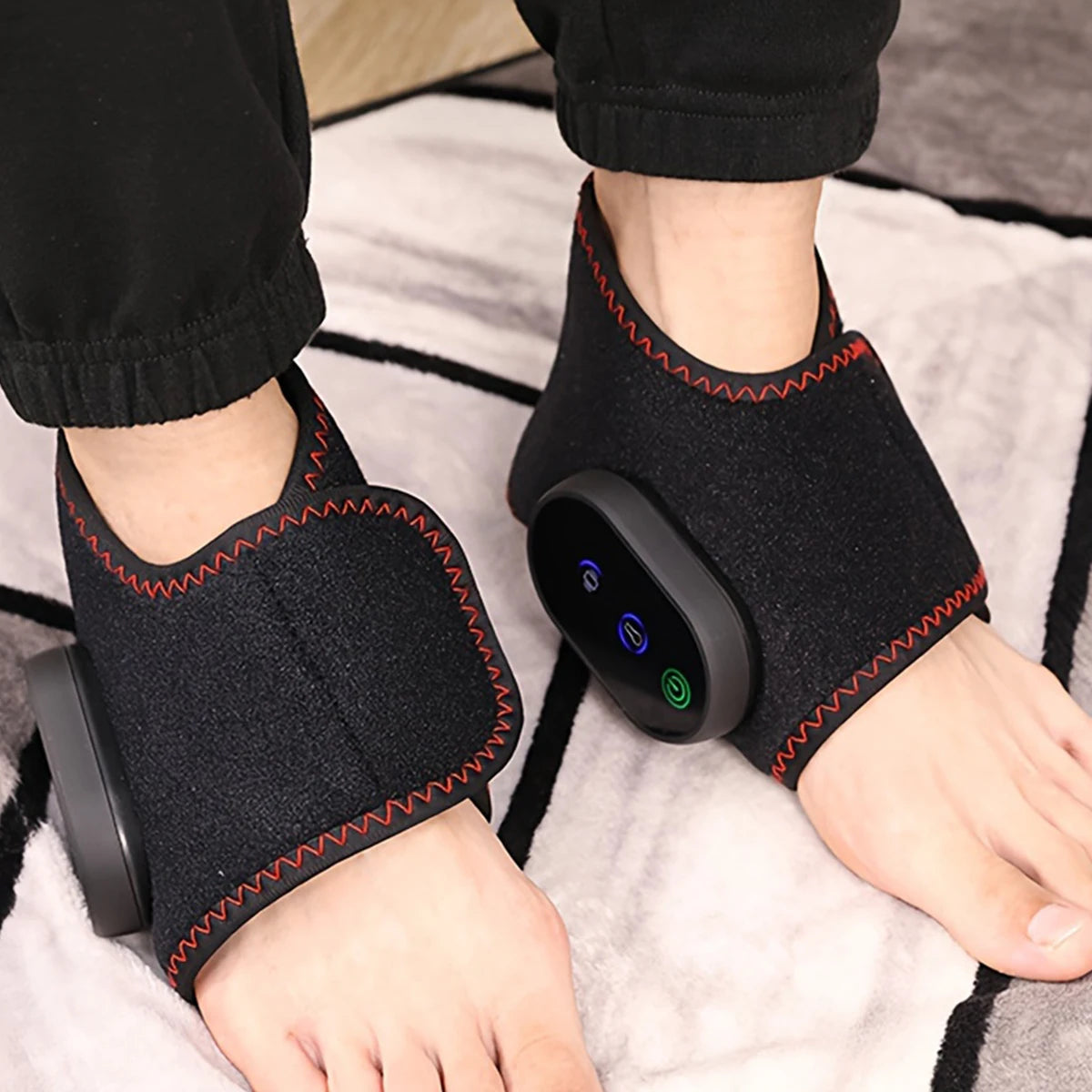 Rechargeable Ankle Massager – Heat & Vibration Therapy