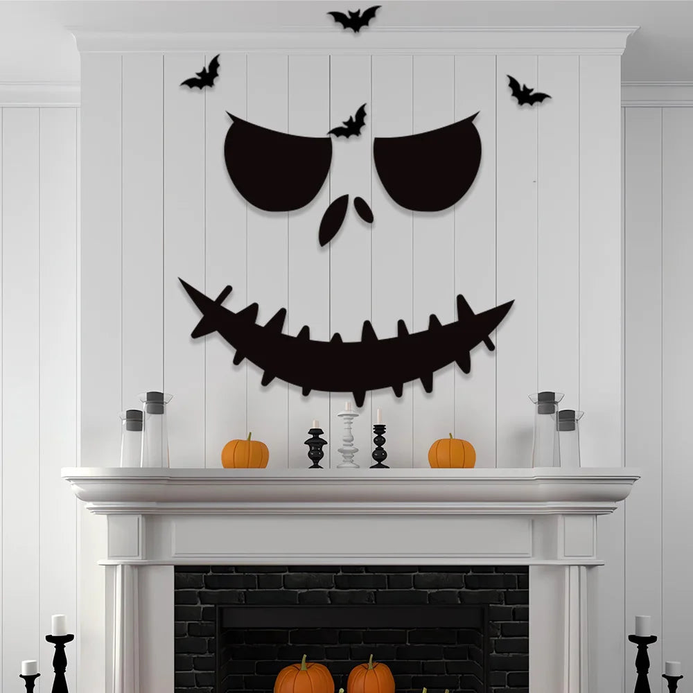 Black Halloween Door Sticker Decoration Bold, Creepy, and Perfect for Any Front Door