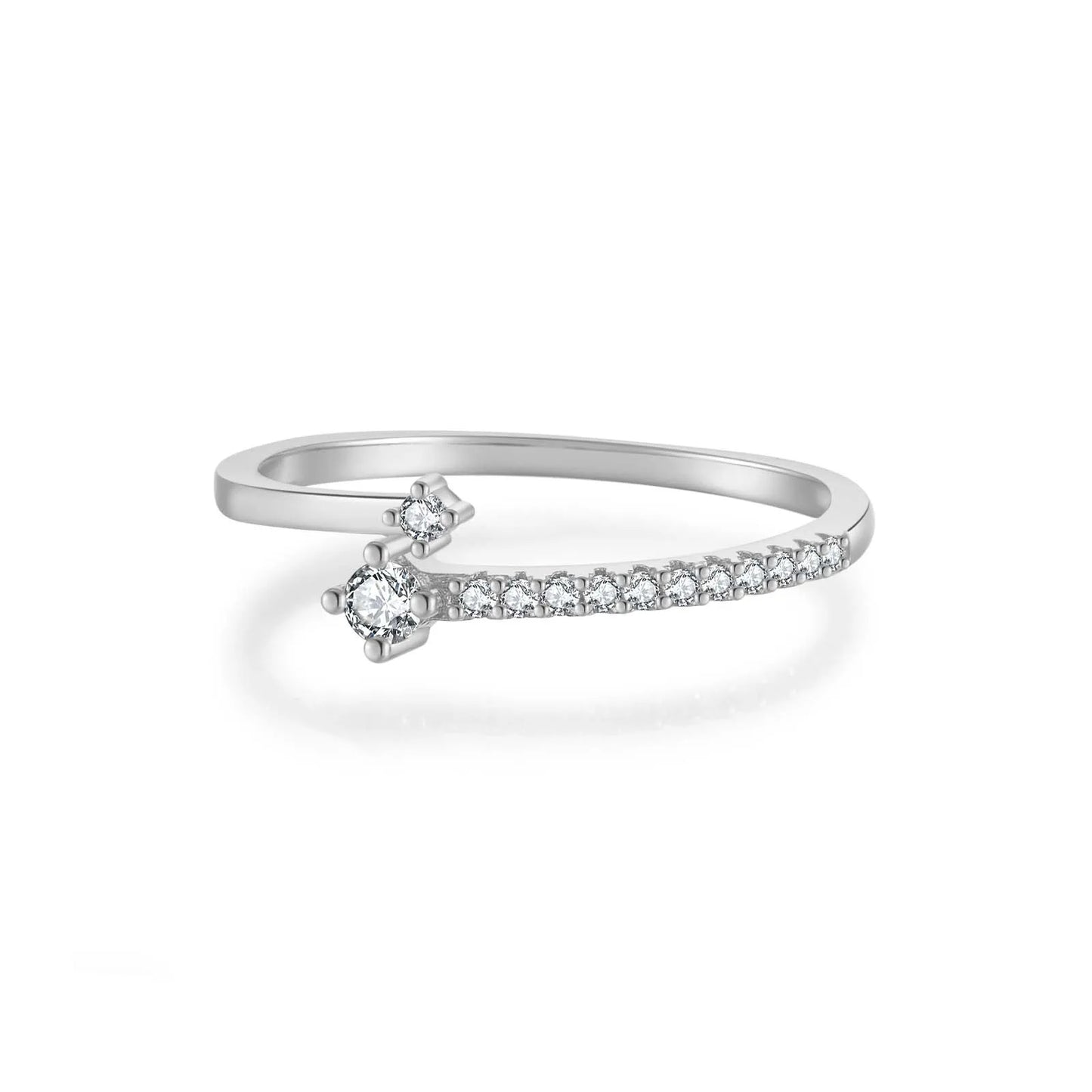 Gold Zircon Trio Ring for Women