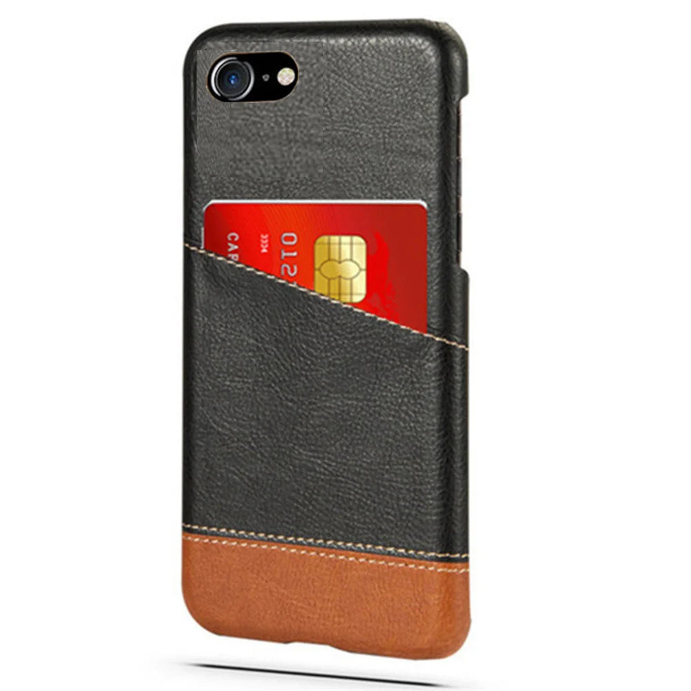 Leather Card Holder Case for iPhone SE