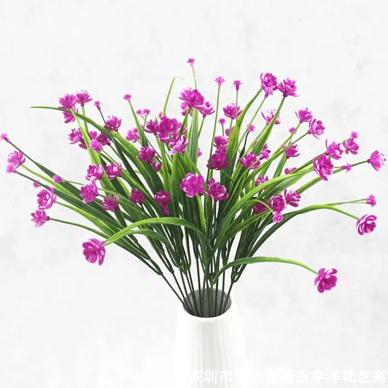 Artificial Flowers for Outdoor and Home Garden Decoration – UV Resistant Plastic Greenery Shrubs