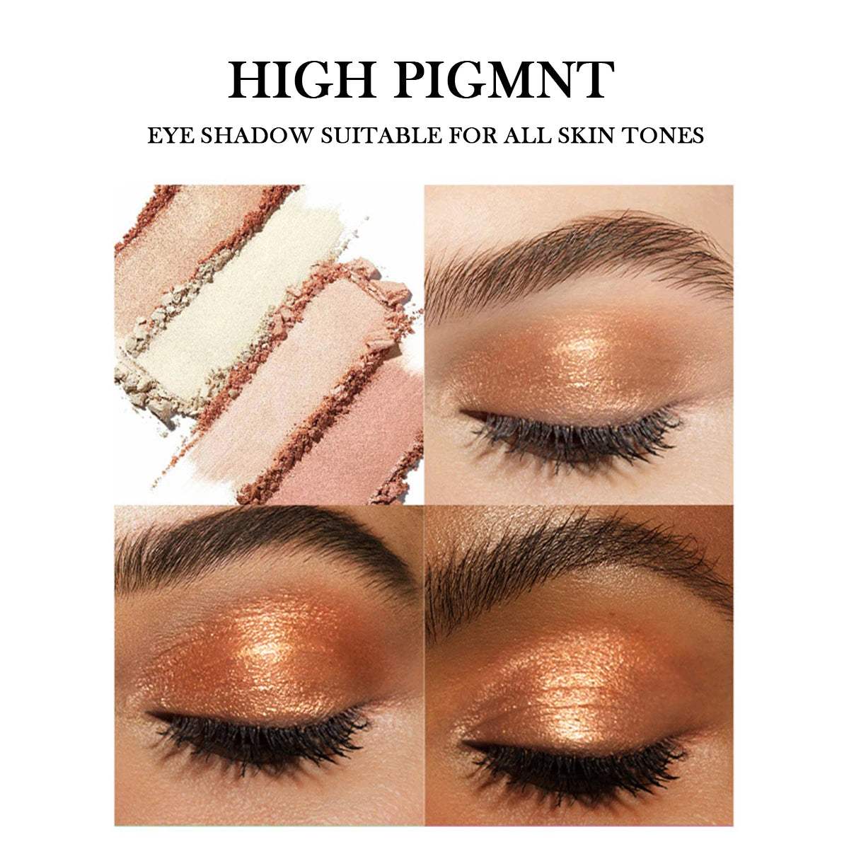 18-Color Eyeshadow Palette – Matte, Shimmer, and Glitter Tones