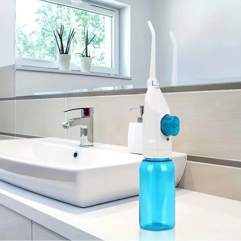 Portable High-Pressure Oral Irrigator – Manual Water Flosser for Deep Teeth Cleaning
