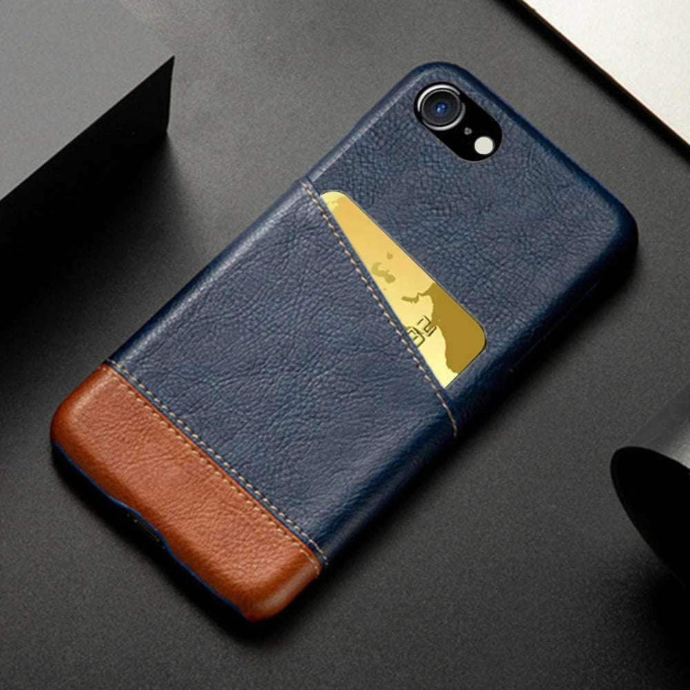 Leather Card Holder Case for iPhone SE