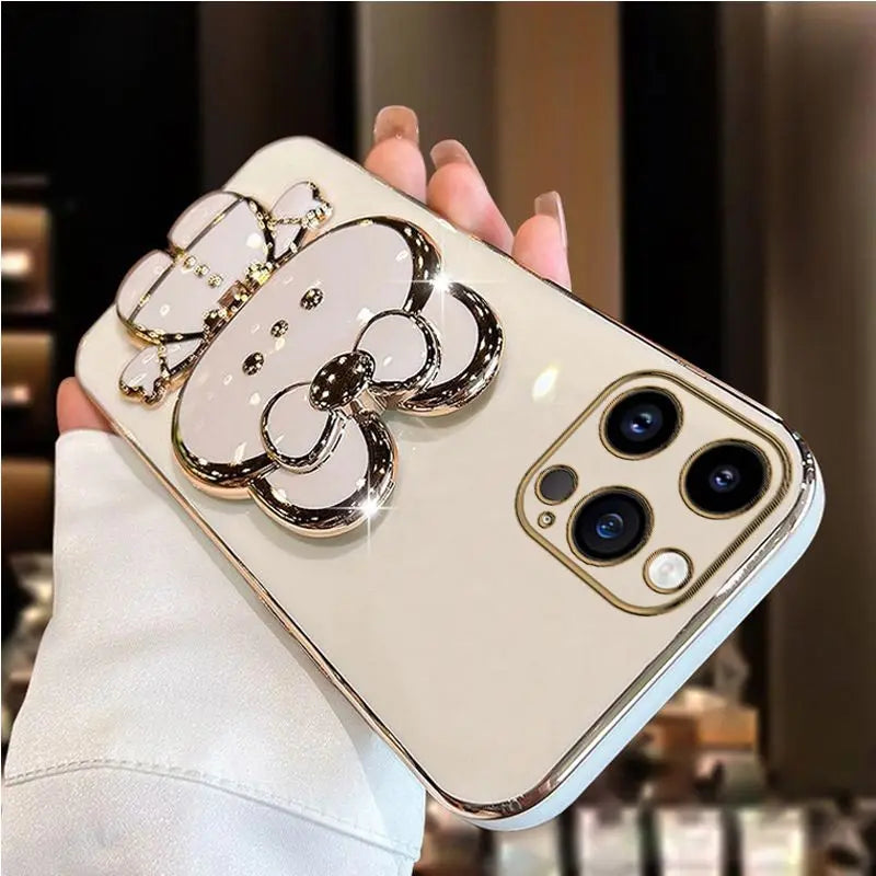 Diamond Mirror Rabbit Holder Case for iPhone