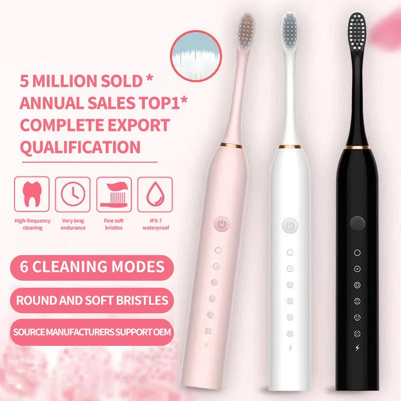 Sonic Electric Toothbrush – Rechargeable & Waterproof