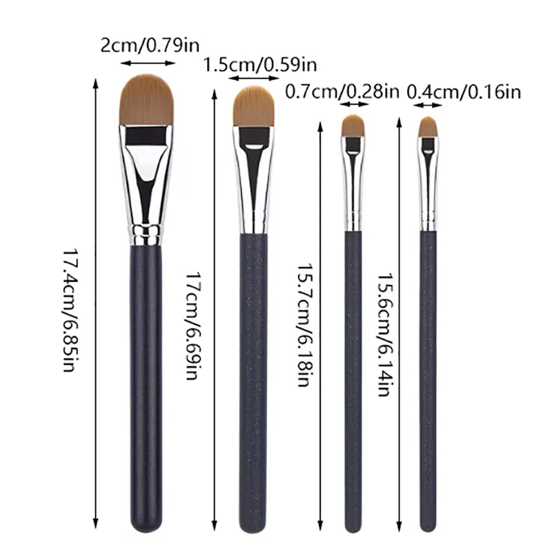Flat Round Ultra-Thin Foundation & Concealer Brush – Professional Precision Tool