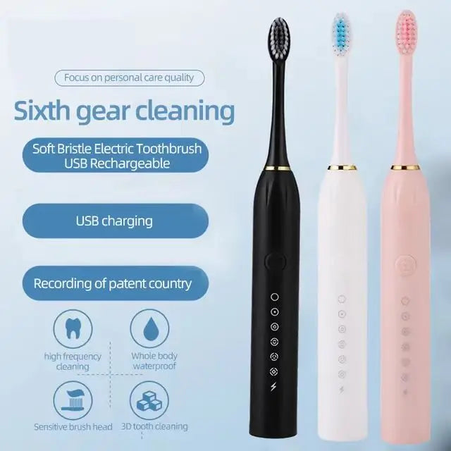 Sonic Electric Toothbrush – Rechargeable & Waterproof