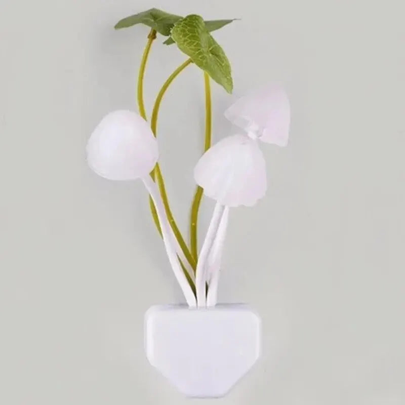 LED Mushroom Night Light – Auto Sensor Plug-in Lamp for Bedroom & Home Decor