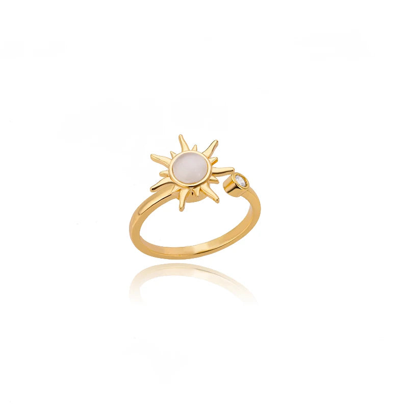 316L Stainless Steel Gold Rings – Luxury Adjustable Women’s Jewelry