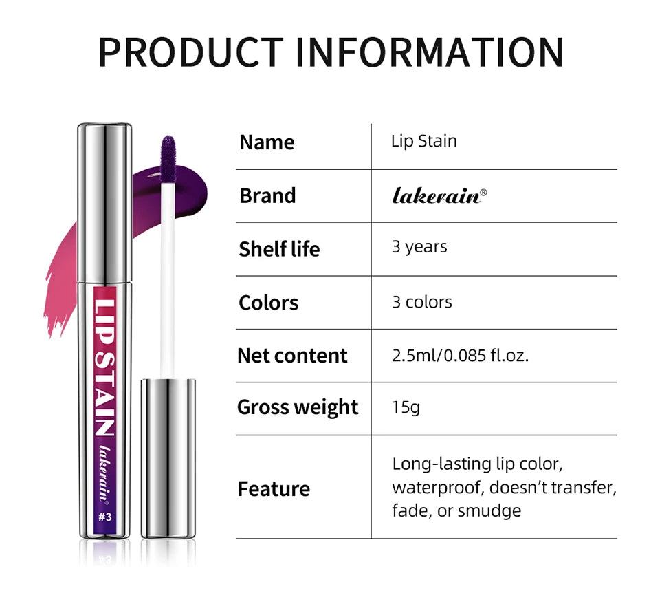 Long Lasting Lip Tint – Korean Matte Waterproof Liquid Lipstick