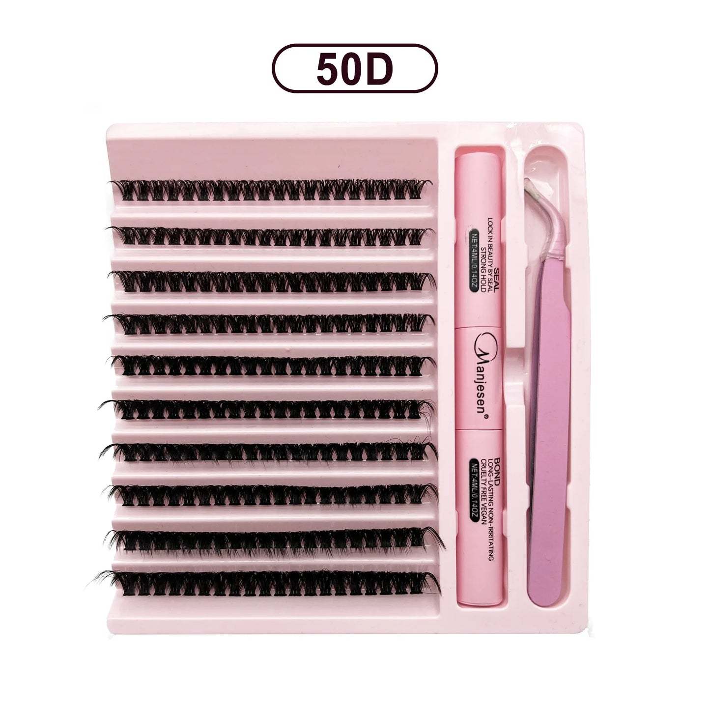 DIY Eyelash Extension Kit – 200 PCS Lash Clusters with Bond & Seal