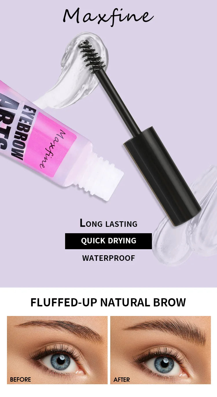 Waterproof Eyebrow Gel – Long Lasting Quick-Dry Transparent Brow Fix