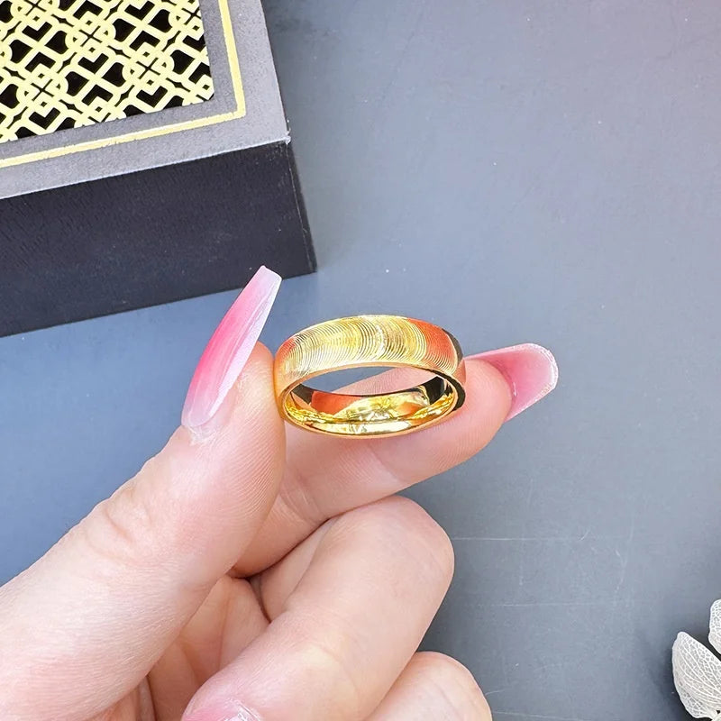 Gold Polished Cat Eye Ring for Men and Women