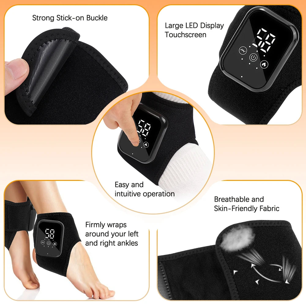 Electric Heating Wrist & Ankle Massager – Heat & Vibration Therapy