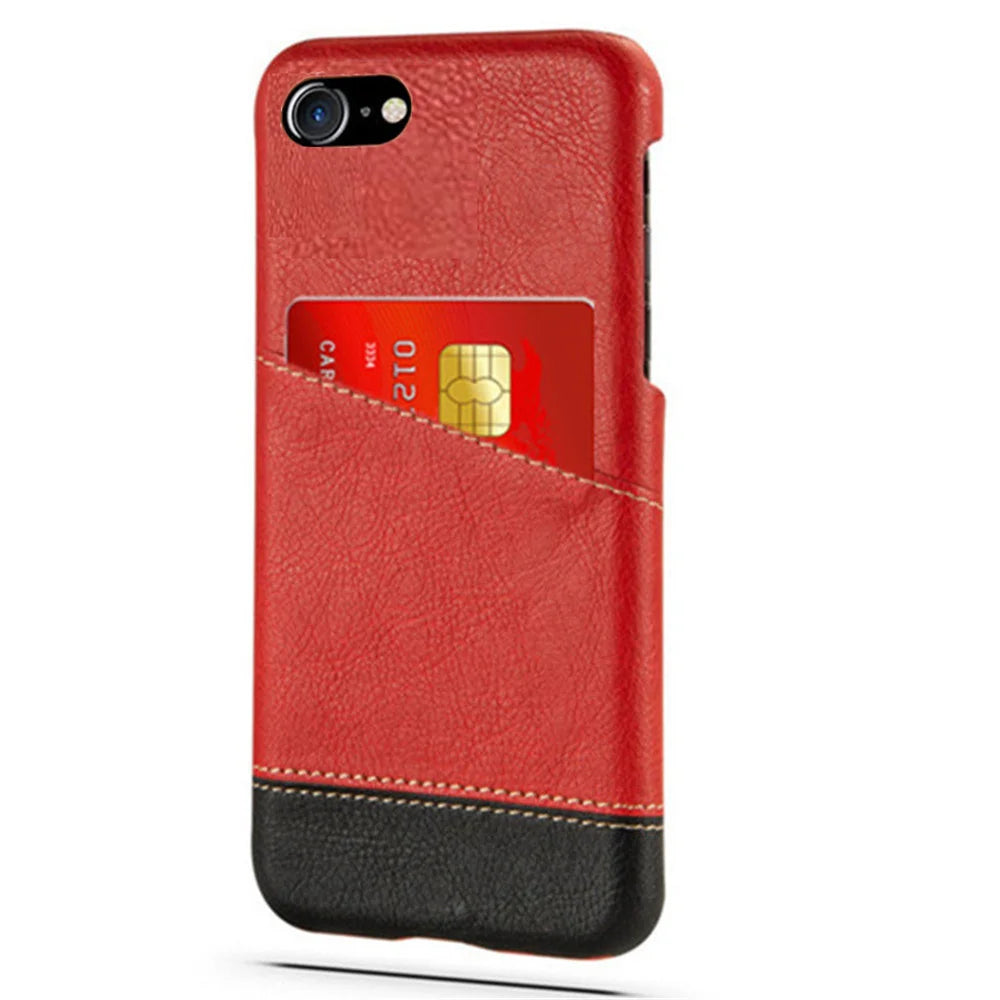 Leather Card Holder Case for iPhone SE