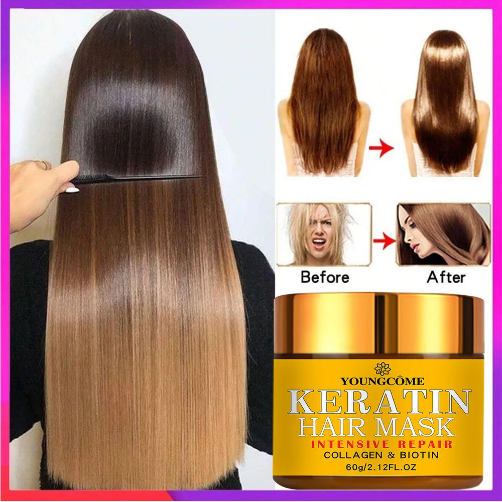 Keratin Hair Mask – Biotin & Collagen Treatment for Dry & Damaged Hair