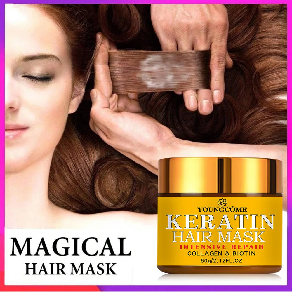 Keratin Hair Mask – Biotin & Collagen Treatment for Dry & Damaged Hair