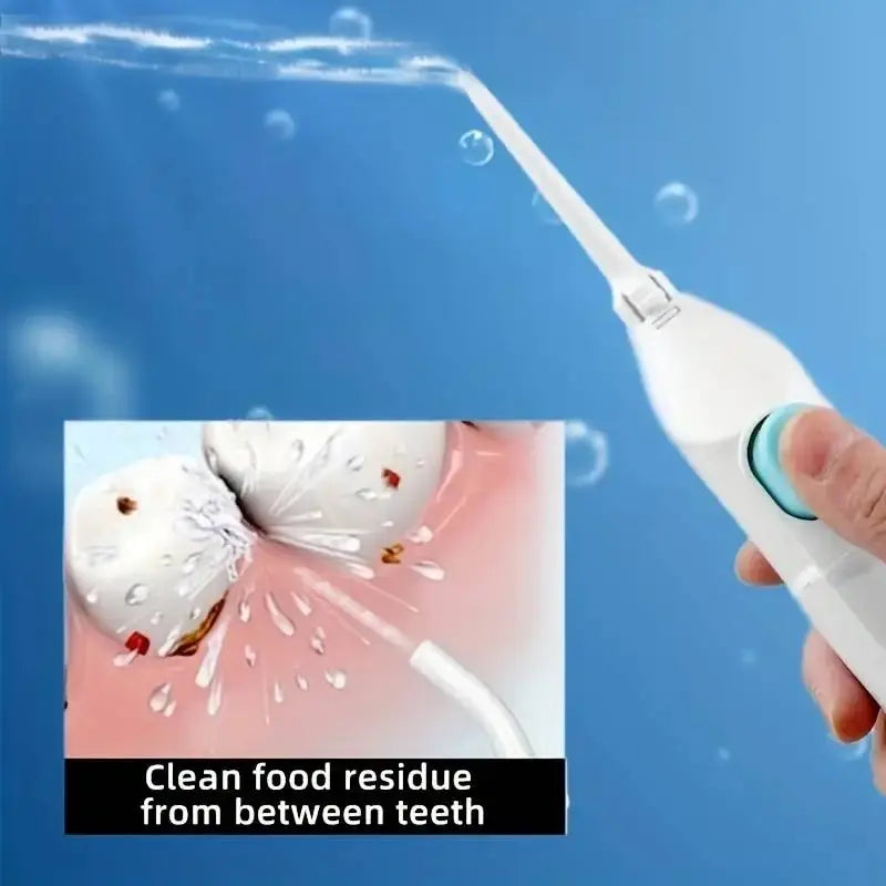 Portable High-Pressure Oral Irrigator – Manual Water Flosser for Deep Teeth Cleaning