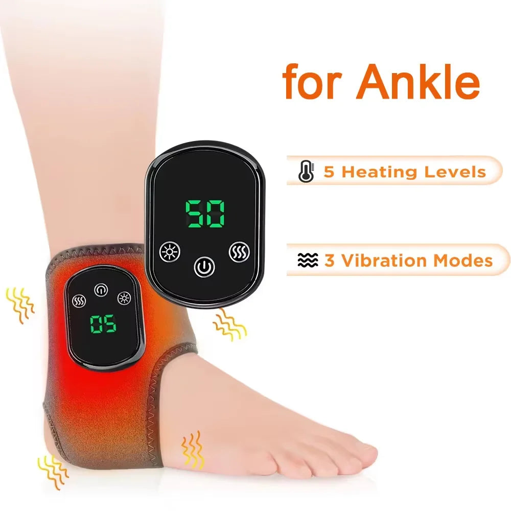 Electric Ankle & Wrist Massager – Hot Compress & Vibration Support