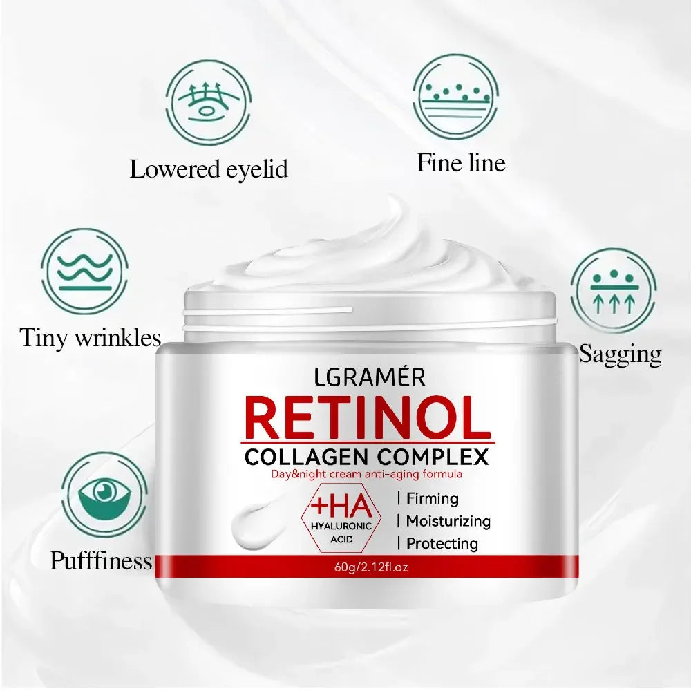 Retinol Collagen Cream – Anti-Aging Face Moisturizer with Hyaluronic Acid