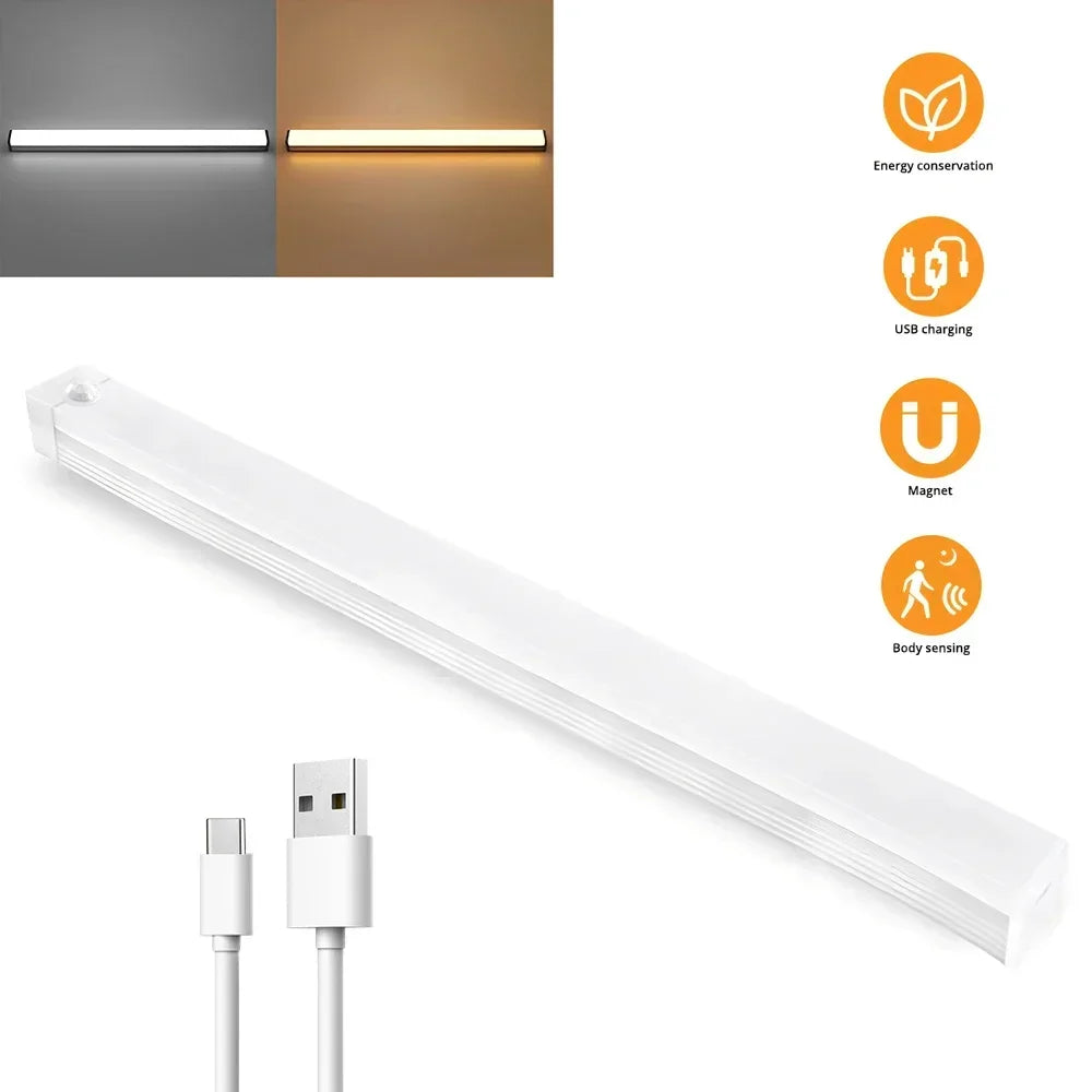 LED Motion Sensor Light – Wireless USB Rechargeable Magnetic Lamp for Closet & Home